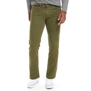 True Craft Straight Flex Men's Size 36x30 Olive Green Stretch Denim Jeans NWT